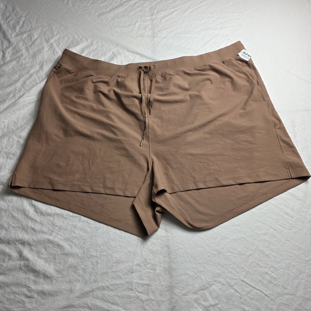 Old navy women's shorts powersoft high rise 4x brown 3"
